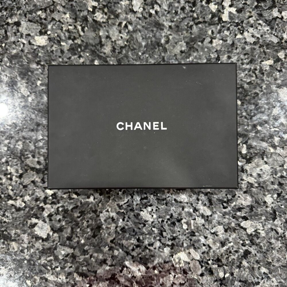 Chanel Authentic Black Logo *Empty* Medium Box & Tissue "8 x 5.5 x 3"